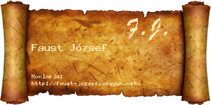 Faust József névjegykártya