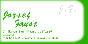 jozsef faust business card